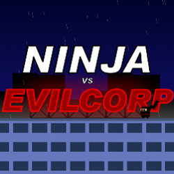 a building with the words ninja vs evil there